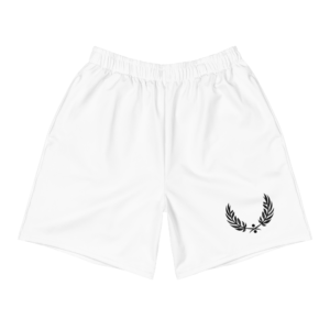 Black Pea Icon Athletic White Shorts