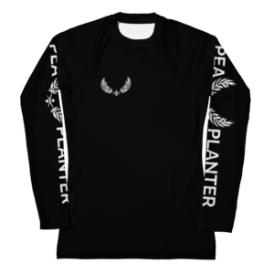 White Pea Icon Black Swim Guard