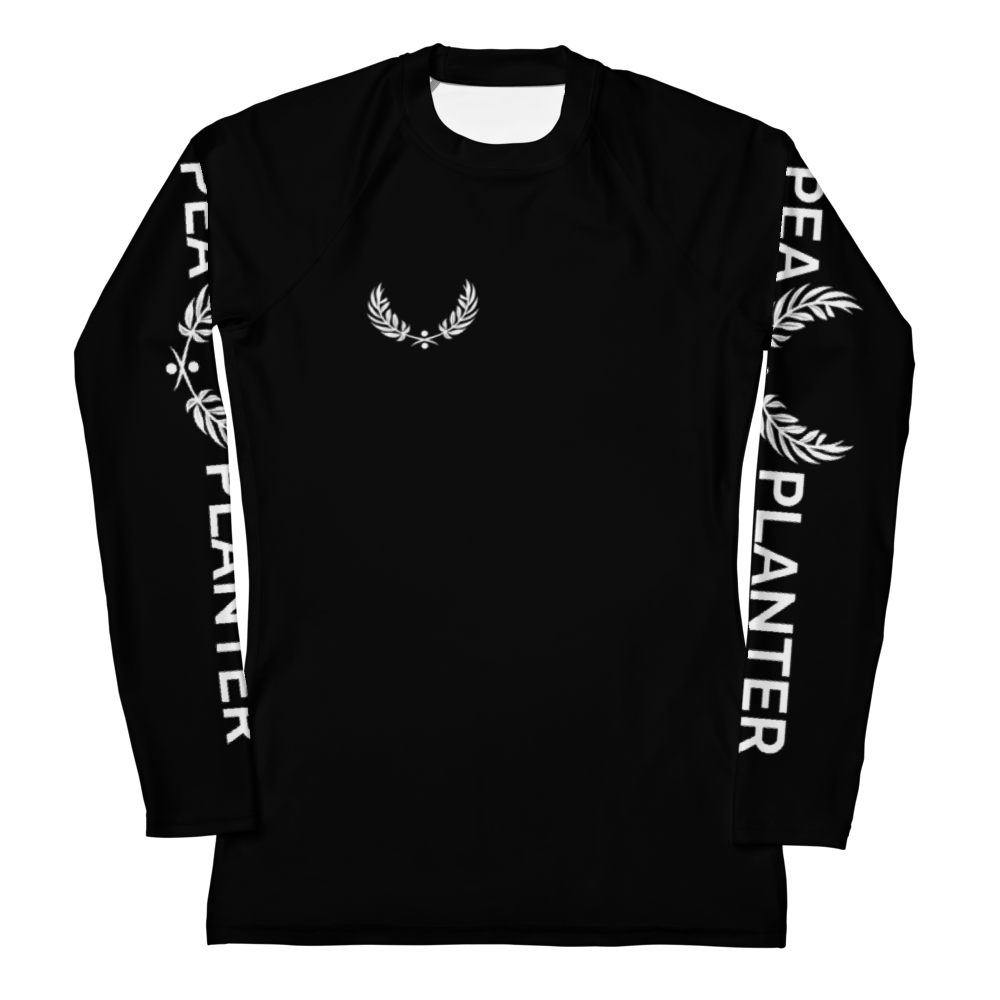 White Pea Icon Black Swim Guard