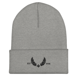 Black Est Pea Cuffed Beanie