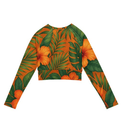Floral Caribbean Sportswear Crop Top - Image 2