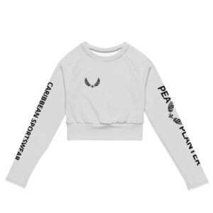 White Caribbean Sportswear Crop Top