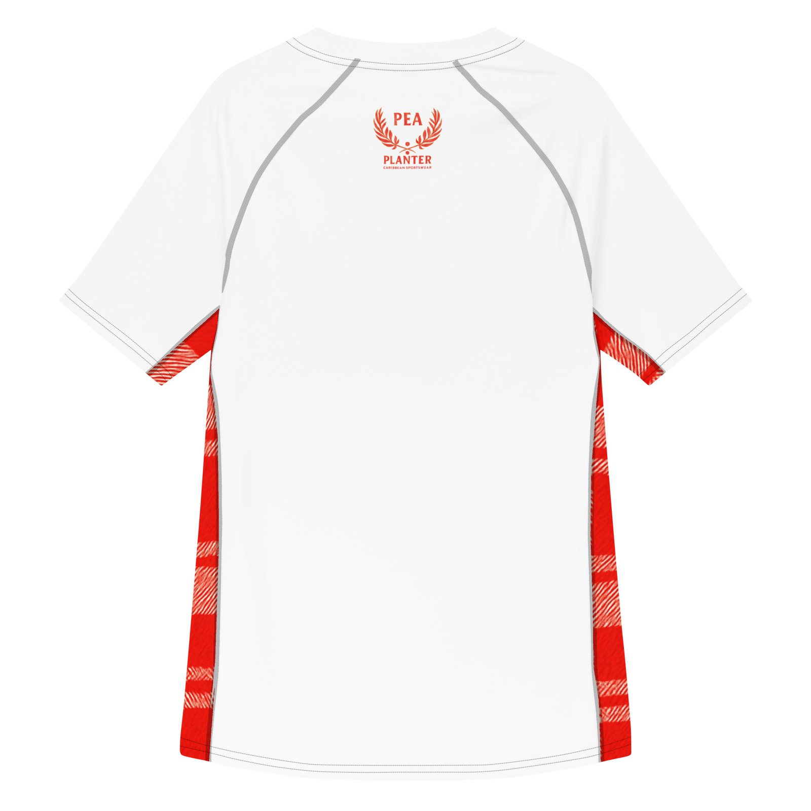 Red Madras Caribbean Sportswear VI Rash Guard - Image 2