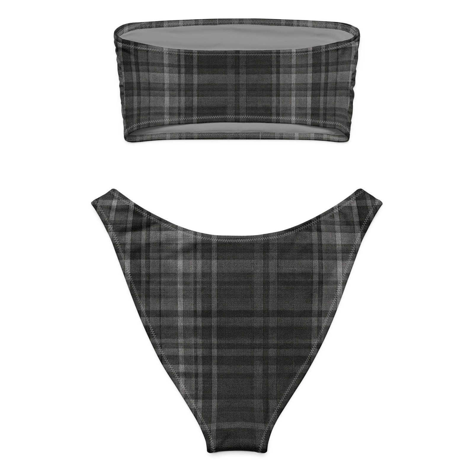 Black Caribbean Sportswear Bandeau Bikini