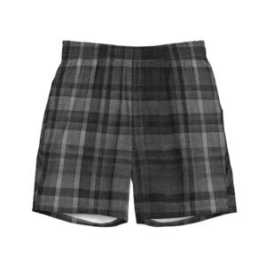 Black Madras Caribbean Sportswear Swim Trunks